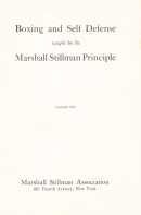 "Boxing and Self Defense taught by the Marshall Stillman Principle". En artig gammel bok fra 1919